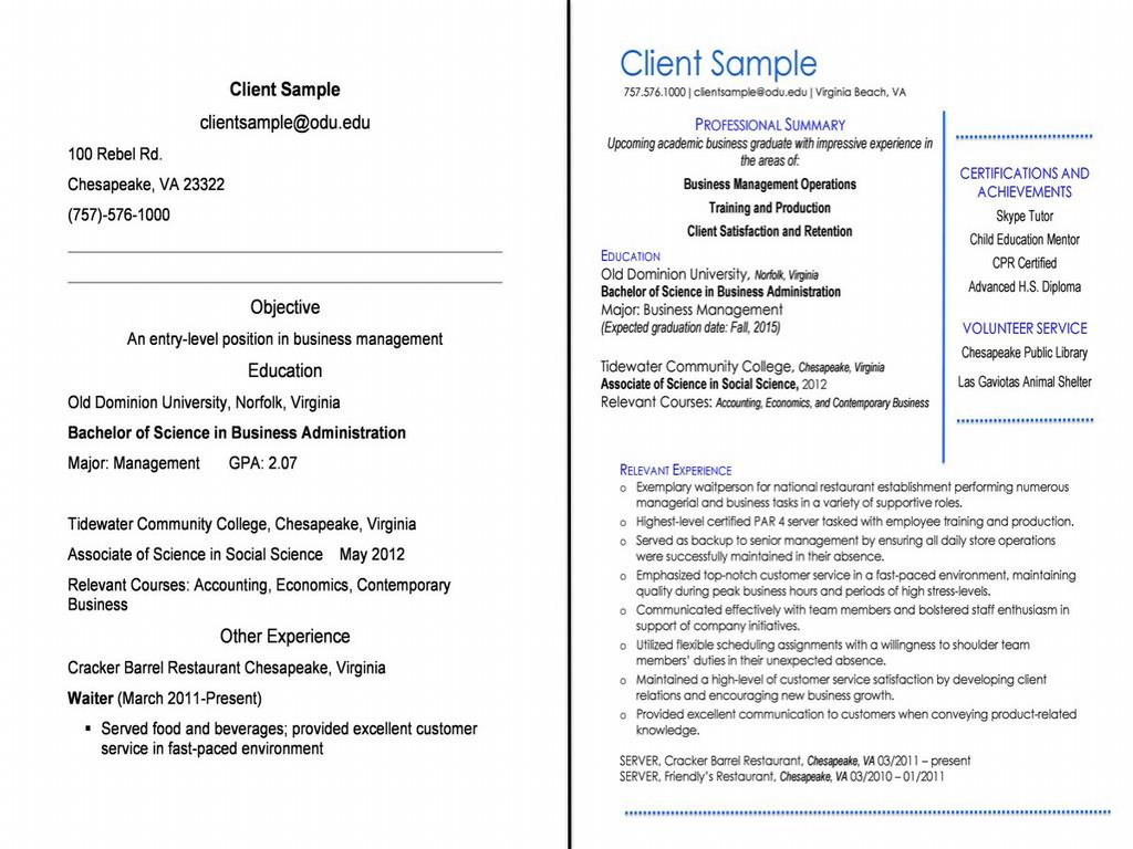 Resume help charlottesville va